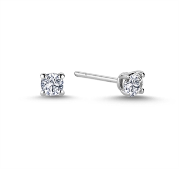 The One ørestikkere, med i alt 0,36 ct Diamant i 14 kt hvidguld