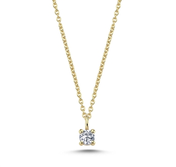The One vedhæng, med i alt 0,18 ct Diamant i 14 kt guld