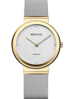 Bering Classic 35mm dameur i stål med meshrem