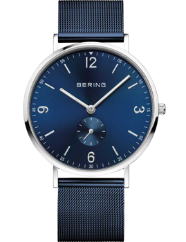 Bering Classic herreur 40 mm blå urskive med meshrem