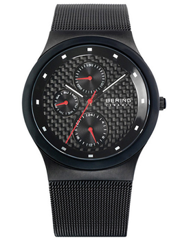 BERING Ceramic multifunktion herreur 39 mm i stålmesh