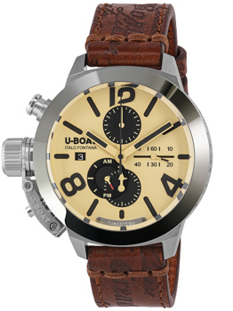 U-Boat 9568/A Classico 45 mm Tungsteno CAS 2 Herre ur Automatic Chronograph 10ATM armbåndsur