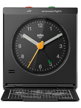 Braun Classic Travel Alarm Clock rejsevækkeur i sort plast