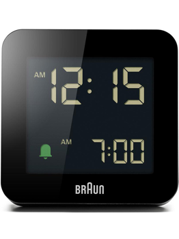 Braun BC09B digital vækkeur i sort matt finish