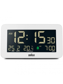 Braun Digital clocks BC10W digital vækkeur i hvid plast