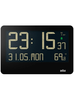 Braun BC14 digitalt vækkeur i sort og grøn