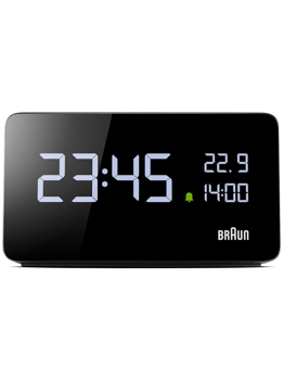 Braun BC20B digital vækkeur 140 mm i sort plast