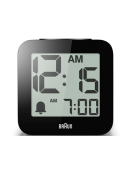 Braun BC25BP-DCF talende digital vækkeur 78mm i grå og hvid