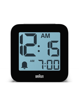 Braun BC25WP talende vækkeur i lyseblå 78 mm