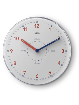 Braun Time Teacher vægur 230 mm i hvid plast