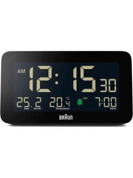 Braun BC10B digitalt vækkeur i sort plast