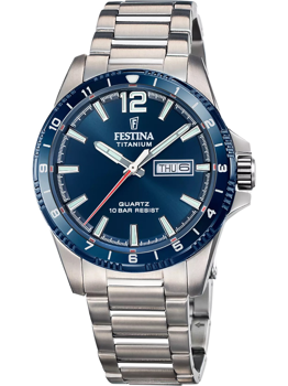 Festina F20698/2 Herre Ur Quartz Titanium 43mm 10ATM Armbåndsur
