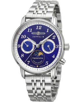 Zeppelin New Captain's Line dameur 36 mm blå læderrem