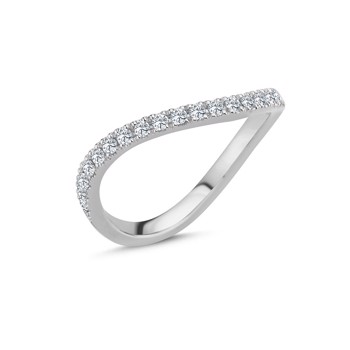 Valentina fingerring, med i alt 0,25 ct Diamanter i 14 kt hvidguld